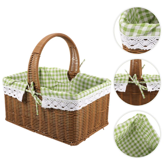 Cesto da picnic paglia contenitore per verdure cesto per imballaggio snack