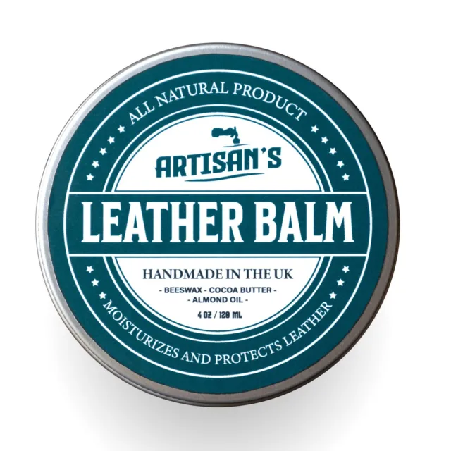 Artisan's All Natural Leather Balm 4oz / 120 ml - acondicionador de cuero hecho a mano