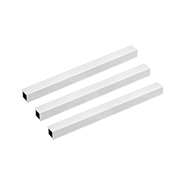 6063 Aluminium Tube Carré Tube 15mmx15mmx1mm Mur 200mm Sans Soudure Tuyau 3Pcs