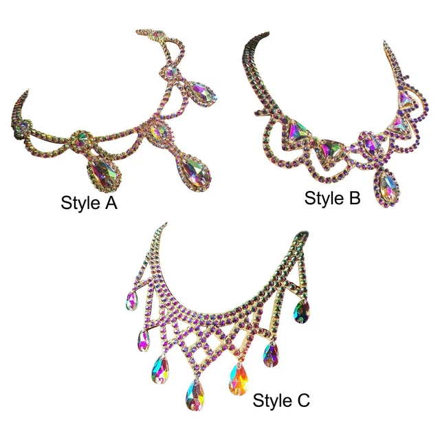 Dance Necklace Jewelry Statement Elegant for Latin Ballroom Dancing Women