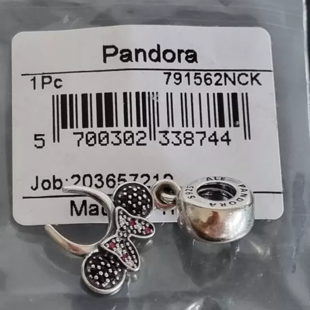 Pandora Disney Minnie Mouse CZ Silver Dangle Headband Charm 791562 Free Post