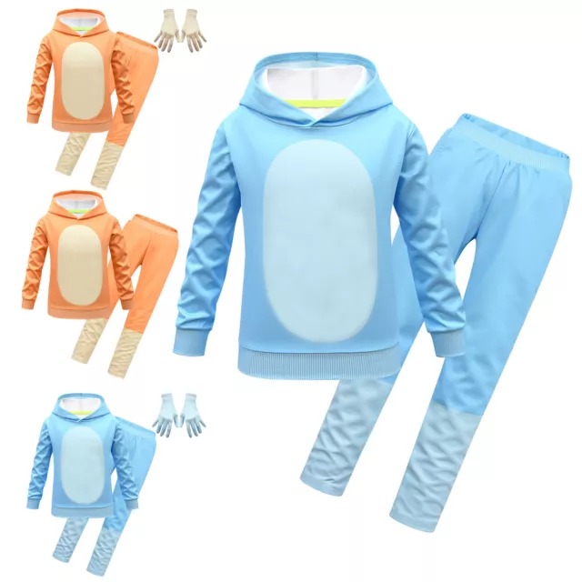 Kids Boys Anime Cosplay Lovely Sweatshirt Clothing Hooded Birthday Gloves Set