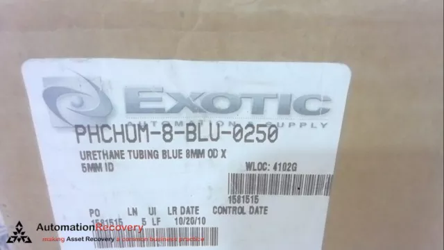 Exotic Automation Hum-8-Blu-0250, Hum Series Polyurethane Tubing, Blue,  #262800