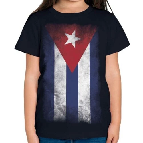 Cuba Sbiadito Bandiera T-Shirt Cubano Maglia Calcio Jersey Regalo