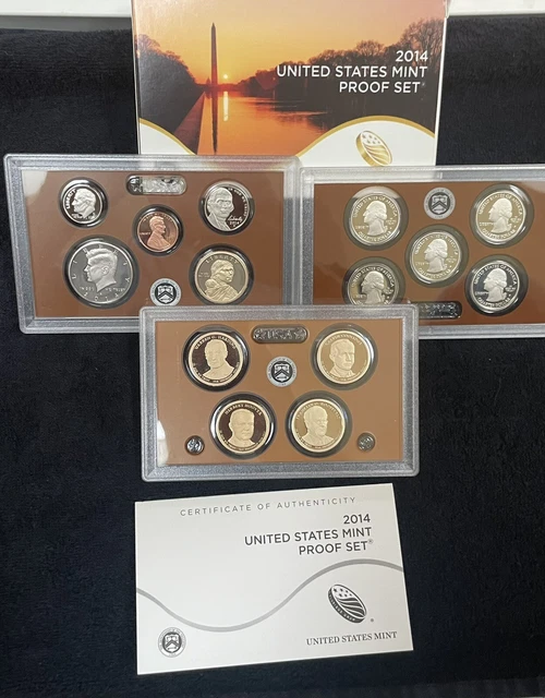 **2014**US Mint Proof set (14) coins in all GEM Quality w/US Presidents OGP*