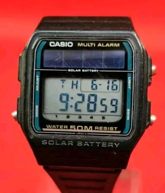 CASIO VINTAGE SOLAR Battery Multi Alarm WL-10 Modulo 617 Japan EUR