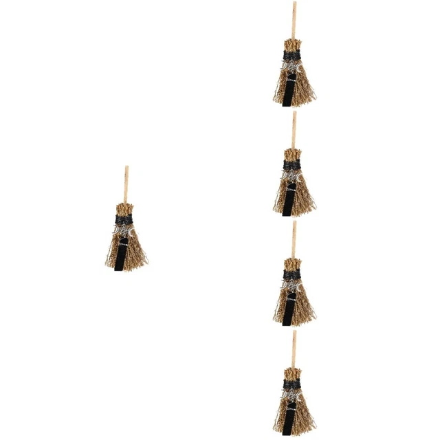 5x Multifunktionale Robust Durable Nützlich Hexe Besen Ornament