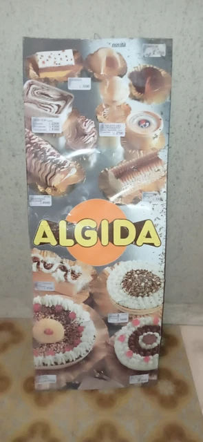 TABELLA ELDORADO INSEGNA dei gelati latta prezzi lire pubblicità rara