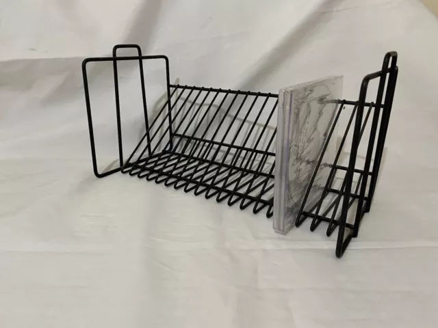 Lovely Black Metal CD Rack CD Storage Holds 20 CDs Vintage Sturdy