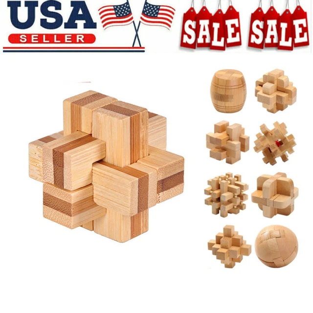 IQ Puzzle Mind Brain Teaser 3D Wooden Puzzles 3D Educational Game Wooden Toys US