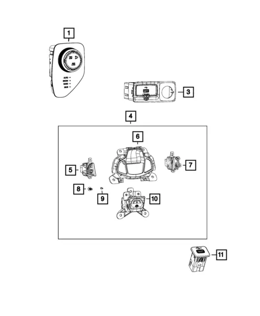 Genuine Mopar Charging Port USB 5UV99LXHAA