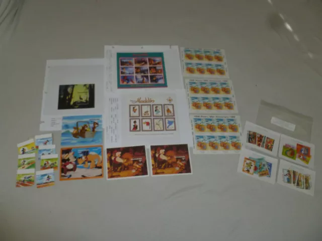 Disney Stamp Lot Turks & Caicos Islands Pinocchio Chip Dale Plutos 50Th Pooh