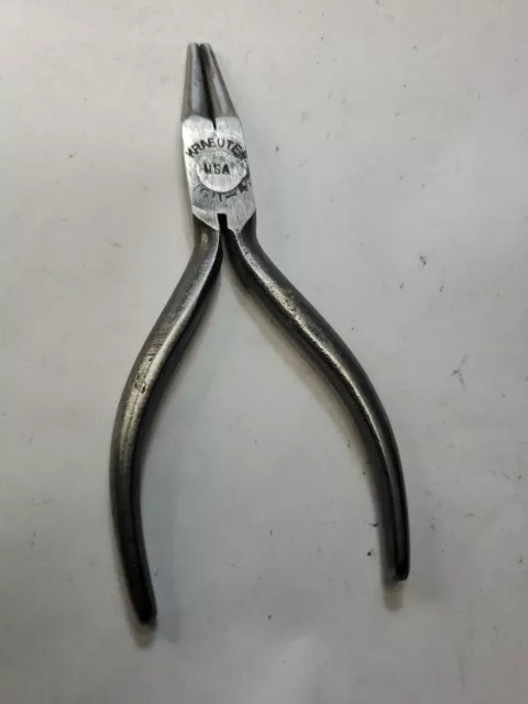 KRAEUTER 1611-6 ROUND NEEDLE NOSE PLIERS JEWELRY watchmakers MADE IN USA