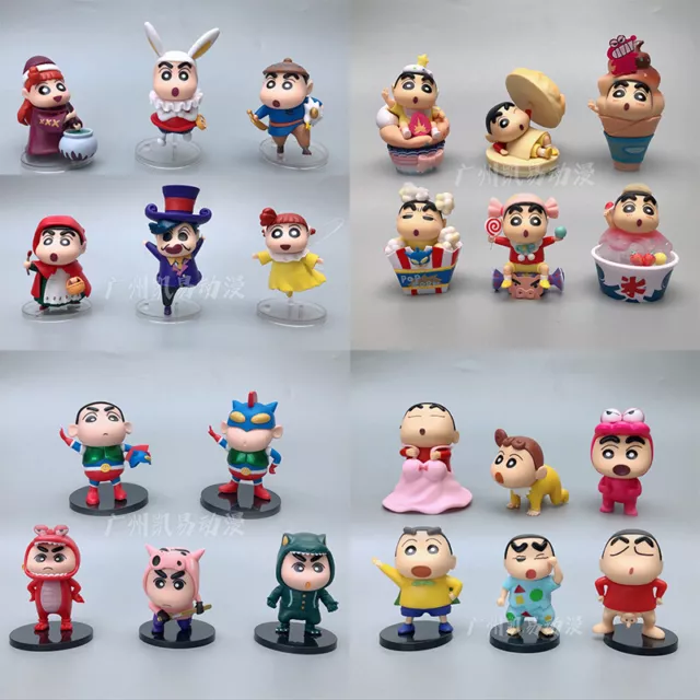 Crayon Shin-chan Cosplay Figure Toy Anime Anniversary Collection Mini Model Gift