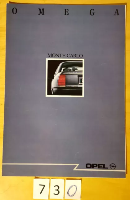 OPEL OMEGA MONTE CARLO Série spéciale Prospectus 4 pages Fr 1988