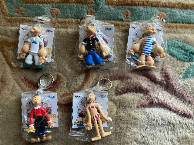 ③Banpresto,Popeye Bendable Key-Chains,All 5 Items Full Set