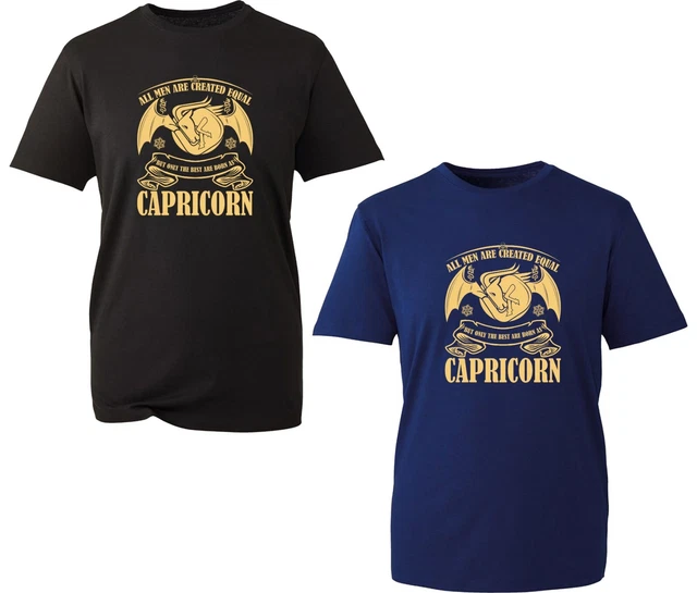 T-shirt oroscopo top All Men Are Created Equal The Best Are Born As Capricorn