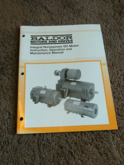 Baldor Integral Horsepower DC Motor Install Operation Manual Troubleshooting 95