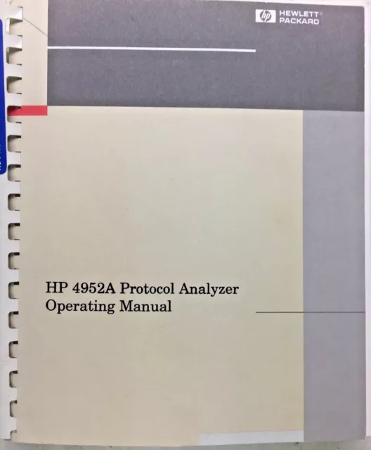 Manuel d'utilisation de l'analyseur de protocole HP 4952A P/N 04952-90082