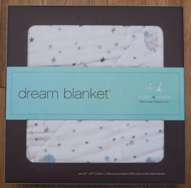 Aden + Anais Muslin Reversible Dream Blanket ~ Night Sky ~ Cotton Muslin ~ HTF