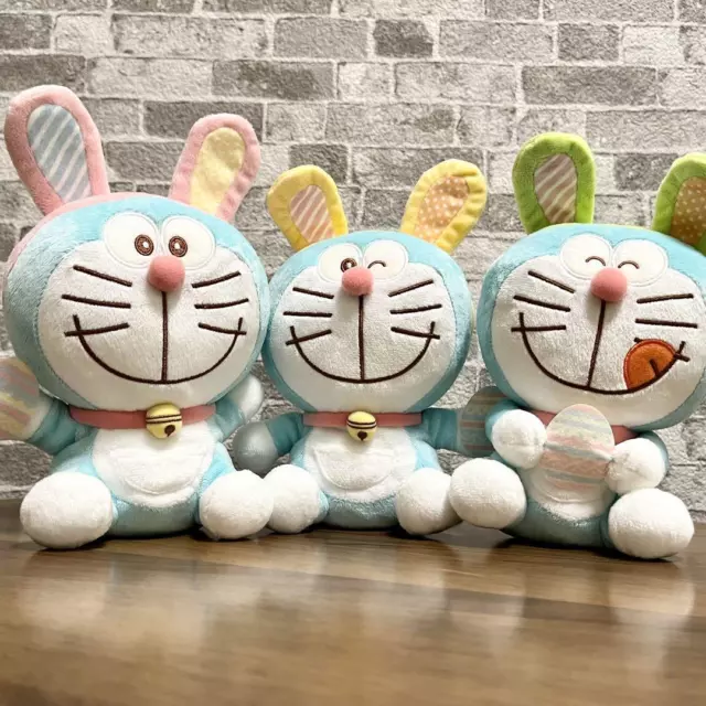 Doraemon Usamimi Rabbit ears Potteri Otedama Plush Mascot Complete Set Lot 3