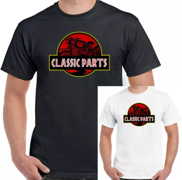 Classic Parts Mens Biker T-Shirt Motorbike Motorcycle Cafe Racer Enthusiast Bike