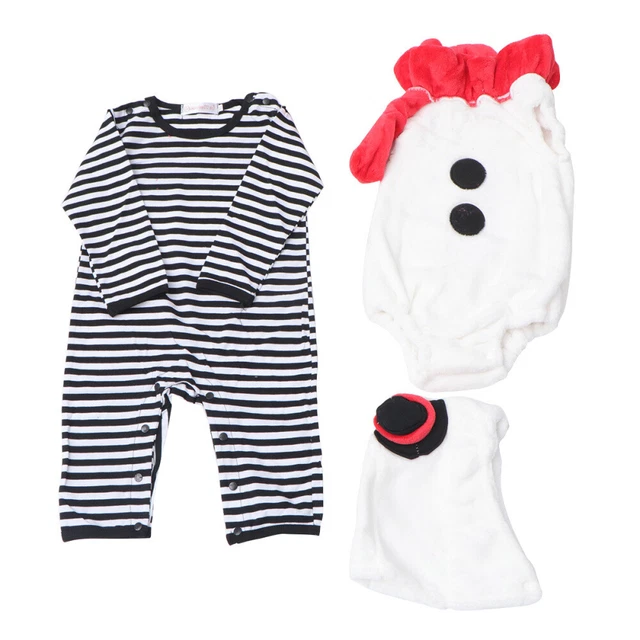 3 pz pupazzo di neve bambino - tuta a maniche neonato pupazzo di neve bambino uomo donna tuta