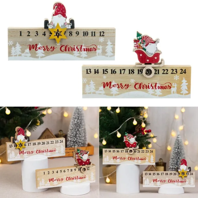 Ornamento conto alla rovescia minimalista decorazione natalizia in legno con 25 giorni