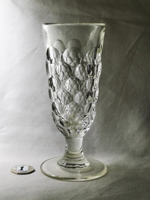 ANTIQUE VICTORIAN PRESSED Glass Rummer U-bowl Tavern Ale Goblet VGC £22 ...