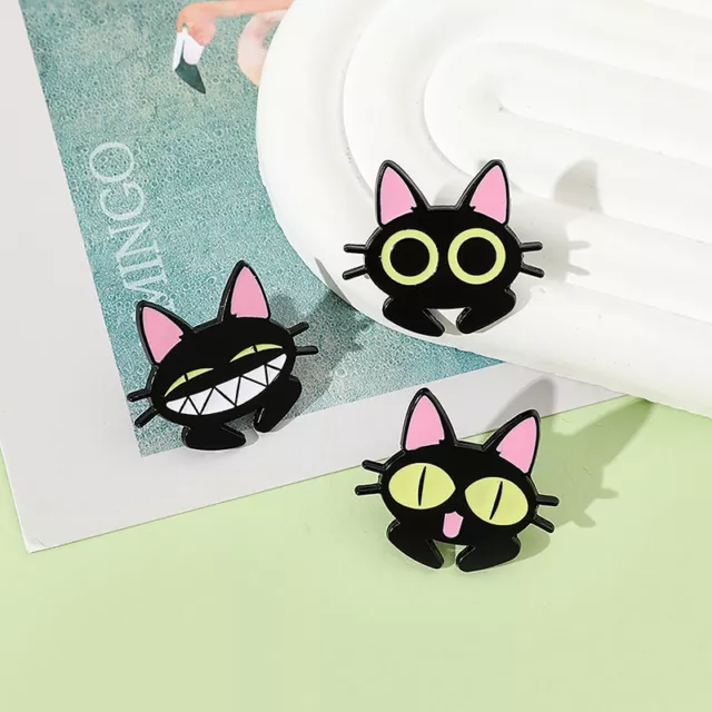 Cute Kawaii Enamel Pins Animal Metal Brooches Cat Corsage Clothes Decoration PRA
