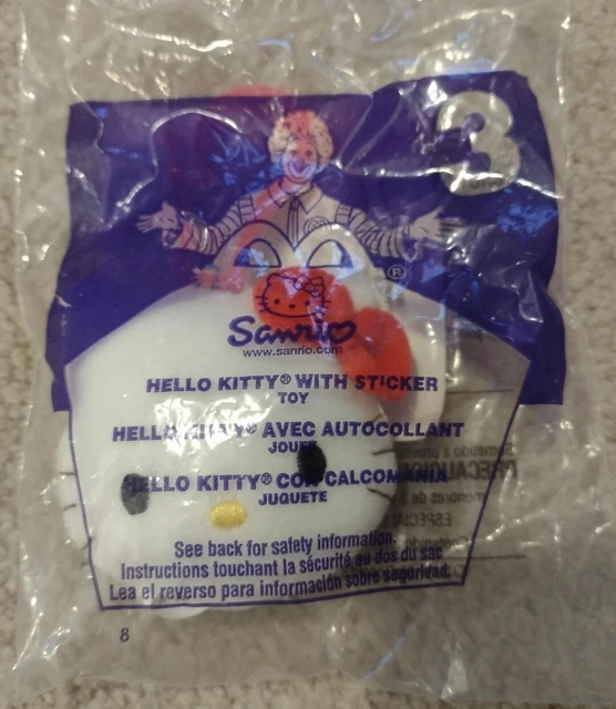 MCDONALD'S SANRIO HELLO Kitty Plush Keychain Happy Meal Toys 2001