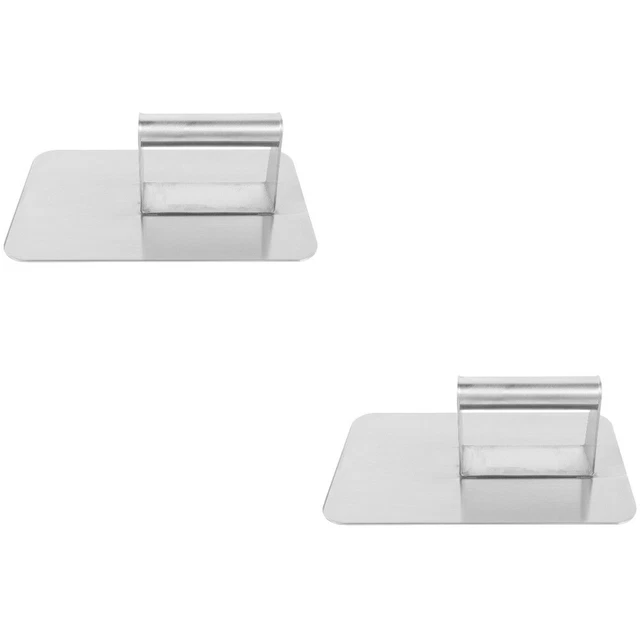2x pressa per griglia rettangolare cucina manuale acciaio inox per griglia pressa per griglia griddle