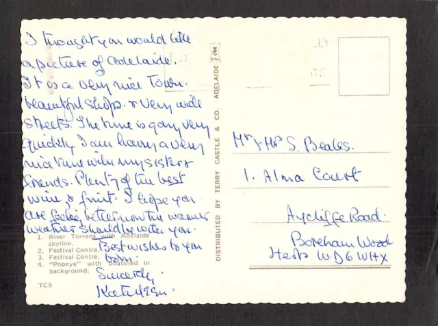 C6814 Australia SA Adelaide River Torrens TC9 postcard 2