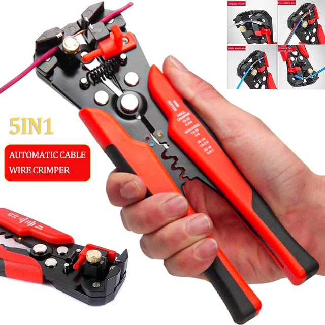 thumbnail interactive-video image 1 of Automatic Self-Adjusting Wire Crimper Stripper & Cutter – Electrician’s Tool, 8–20 AWG 1 of 4