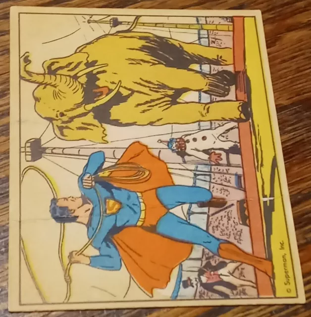 1940 Gum Inc Superman #9 Circus Clark Kent DC Comics Golden Age Daily Planet VG+