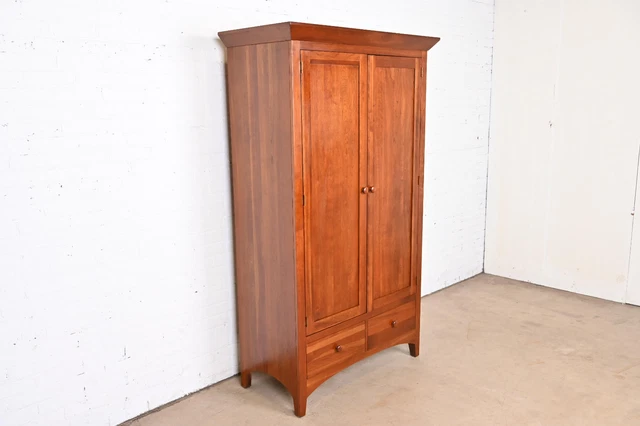 Ethan Allen American Impressions Arts & Crafts Solid Cherry Wood Armoire Dresser