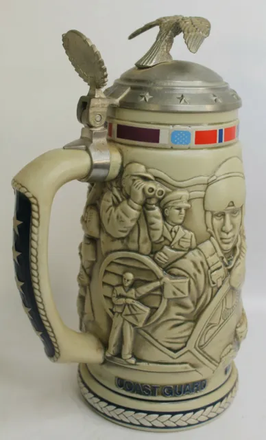 Avon Collectible 1990 "Tribute to the American Armed Forces" Handcrafted Stein