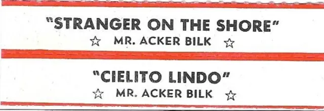 Jukebox Title Strip - Mr. Acker Bilk: "Stranger On The Shore" - Version 2