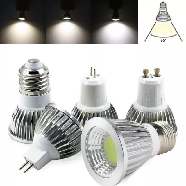 MR16 GU10 E27 E14 Dimmbare 6W 9W 12W LED COB SpotLight Lampenlampe 240V 12V