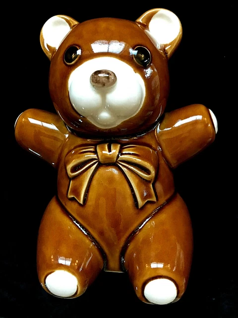 Vintage Ceramic Teddy Bear Piggy Bank