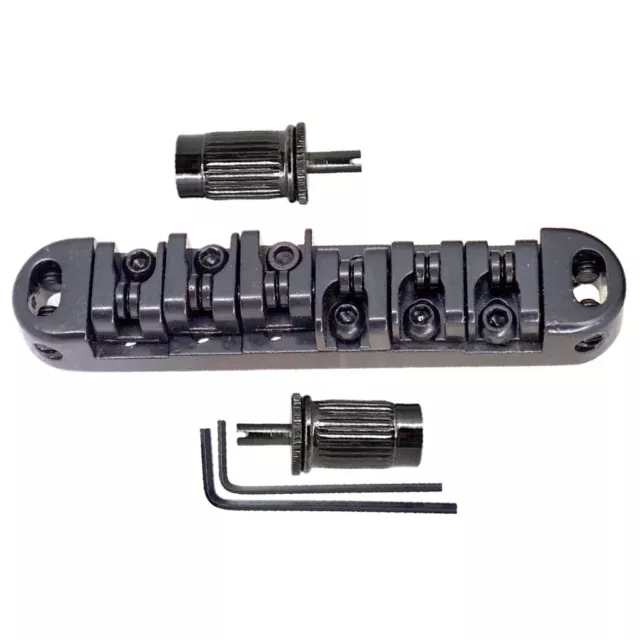 Set Electric Guitar Bridge Tailpiece for LP Les Paul w/ Screws Wrench Black