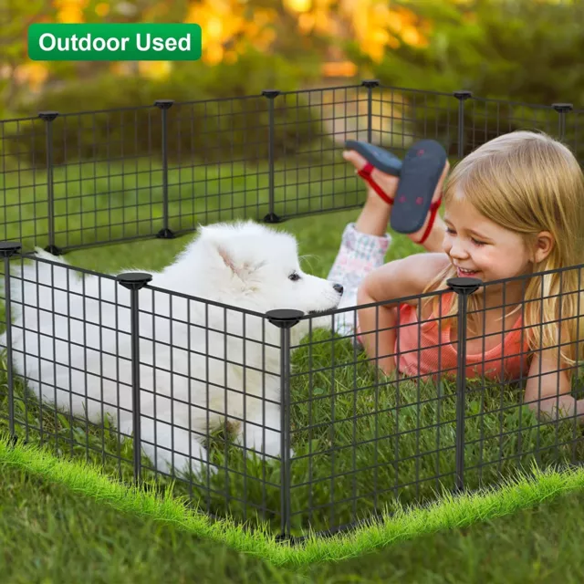 Pet Playpen Indoor Outdoor Dog Puppy Cat Exercise Portable Kennel Fence Gate