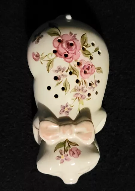 Vintage 1978 Avon Ceramic Pomander Pig With Purple Flowers - Brazil