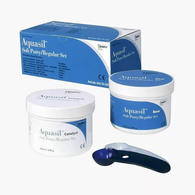 Dentsply Aquasil Soft Putty Regular Set 450 ml Catalyst 450 ml Base Long Exp