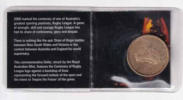 AUSTRALIAN: 2008 $1 Nrl Rugby Coin In In Flip - Scarce EUR 9,34 ...