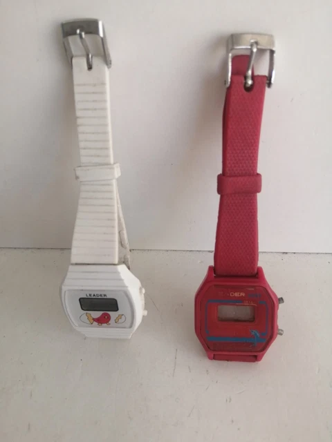 Raro Orologio Lcd Leader Anni '80