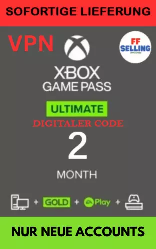 [VPN] XBOX Game Pass Ultimate + XBOX GOLD LIVE– 2 Monate TRIAL - Digitaler Code
