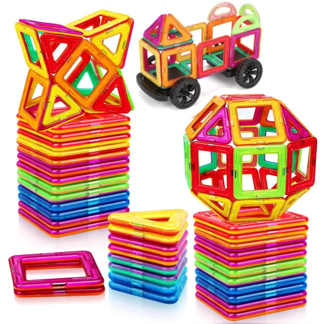 105x Magnetische Bausteine,Magnetspielzeug Kinder  Magnetspiele Magnetbausteine
