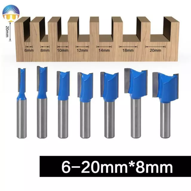 Shank Straight Woodworking Router Bit Set Carpenter Milling Cutter 6mm-20mm