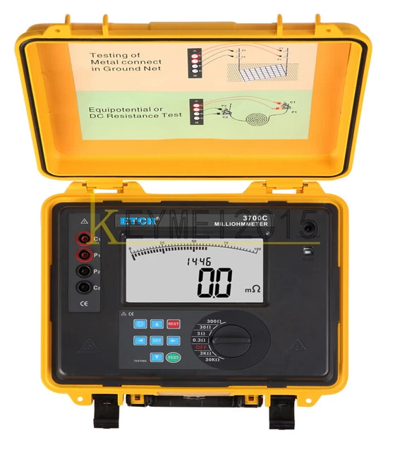 ETCR3700C Intelligent Equipotential Bonding Resistance Tester 0.0001Ω~30.00kΩ